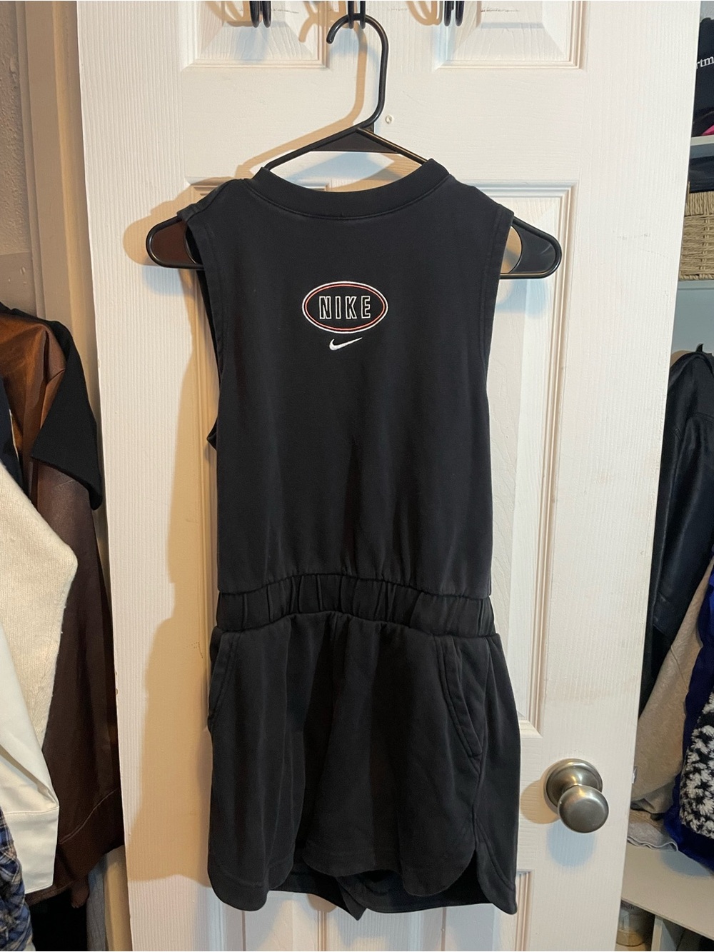Nike Black Sleeveless Logo Casual Romper